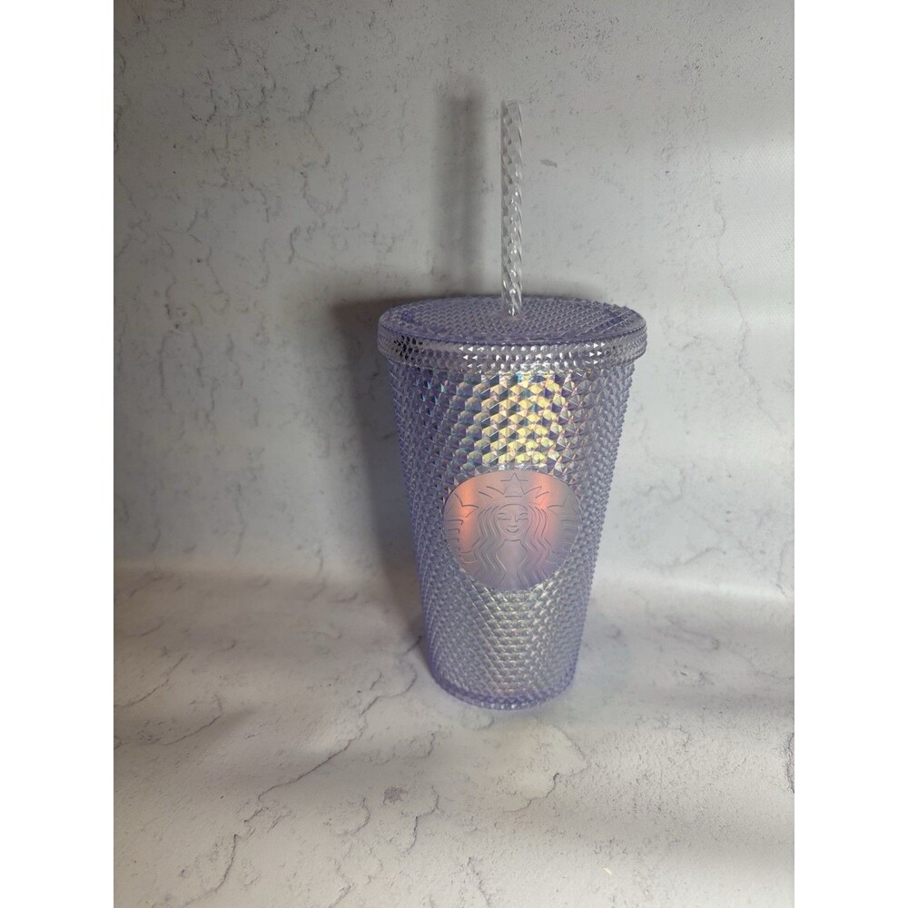 Starbucks Studded Iridescent Unicorn Bling Clear Cup Tumbler 16 oz